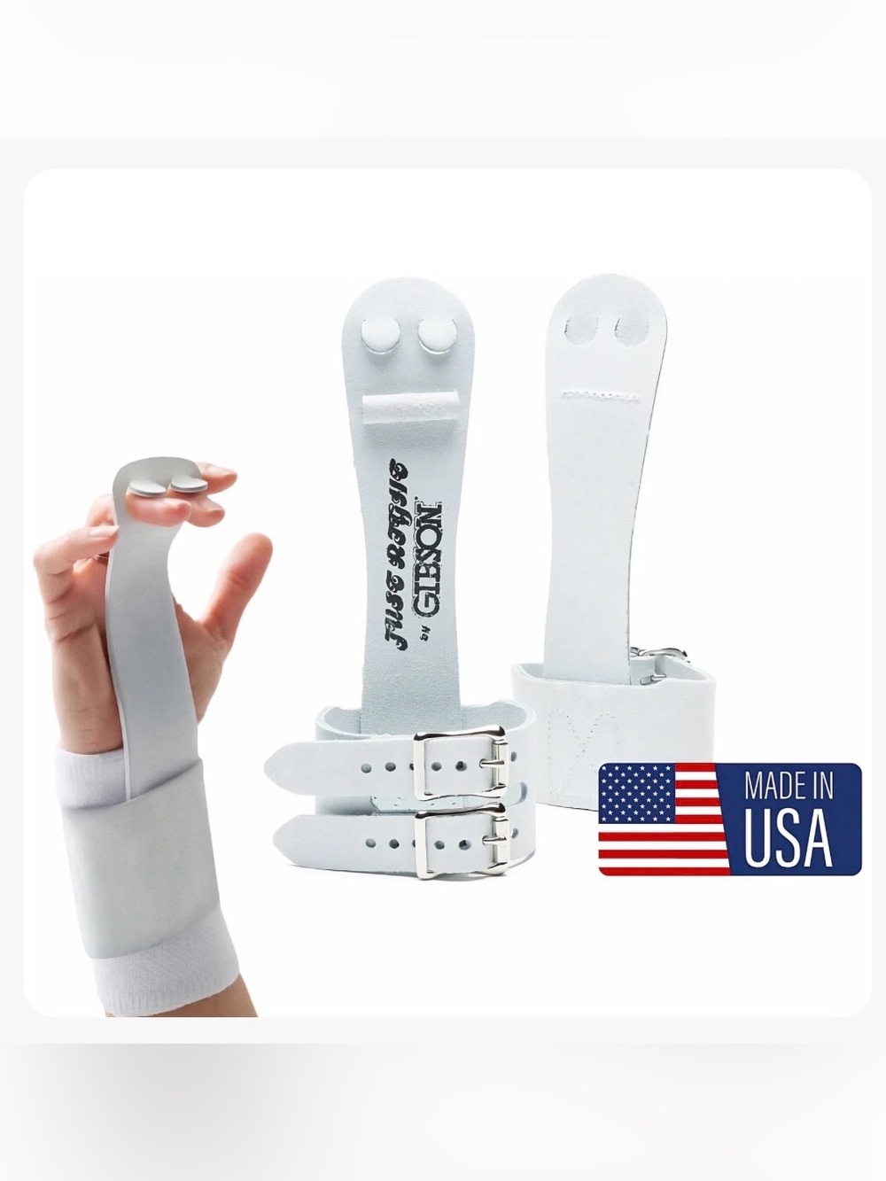 Gibson Girls Gymnastics Grips - Double buckle, size Medium